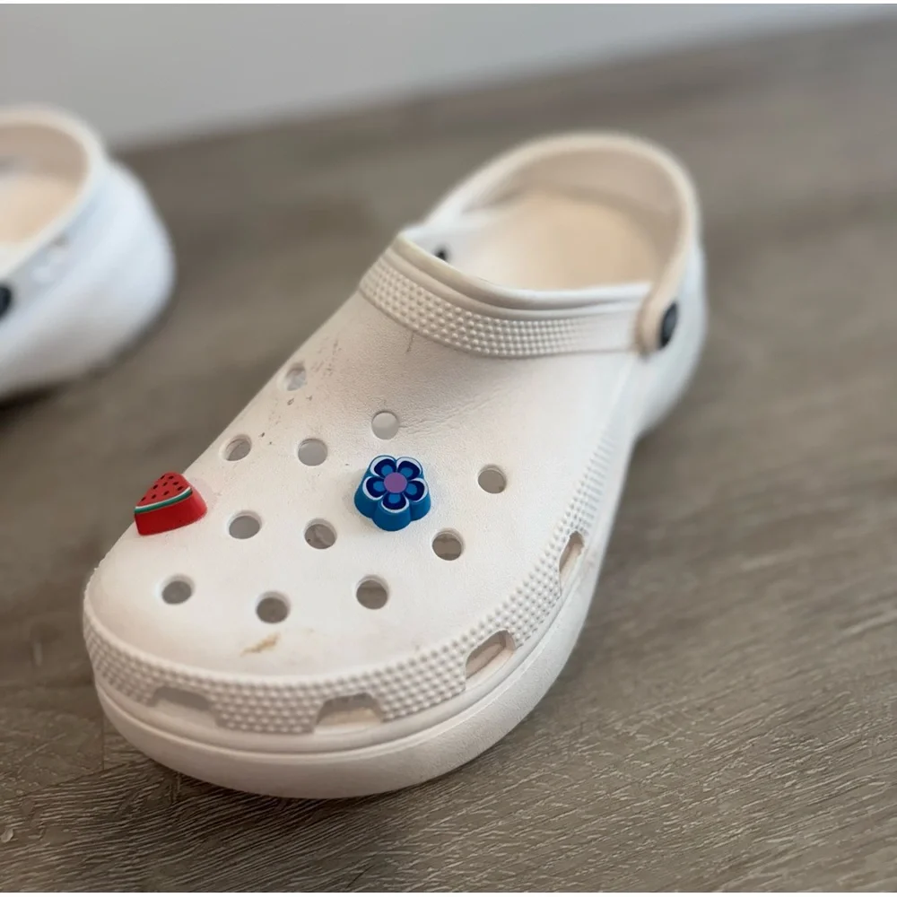 Crocs Classic Platform Clog Women’s White Size 6 - Picture 4 of 7